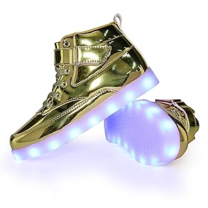 Amazon.com | Voovix Kids LED Light Up High-top Shoes